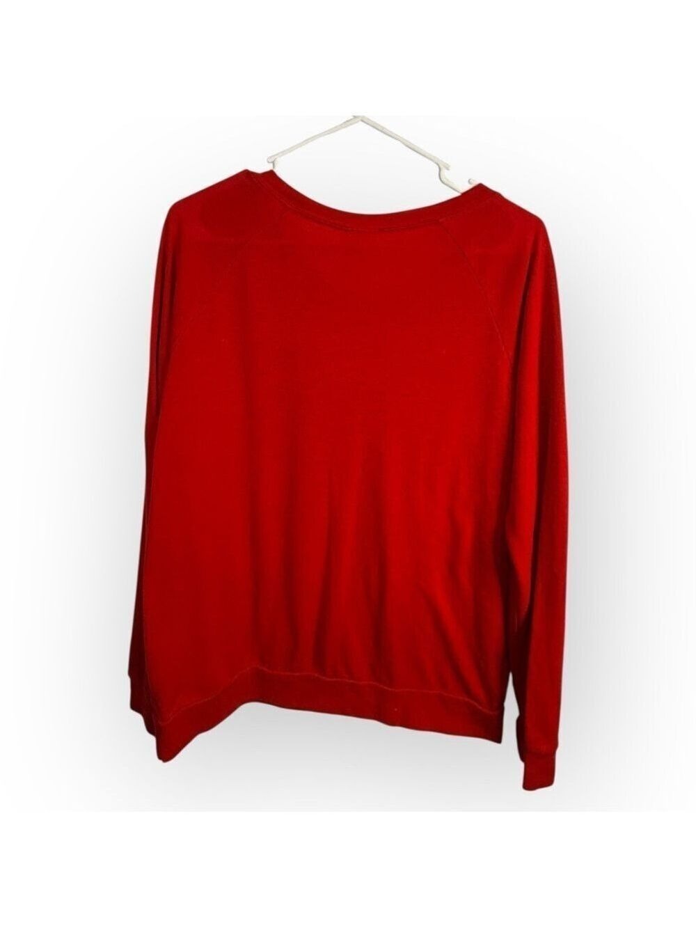 JL Red Sweater Large Black Sequin Bow Y2K - Picture 4 of 4